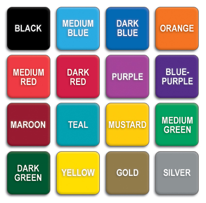 Stock Ink Colors 